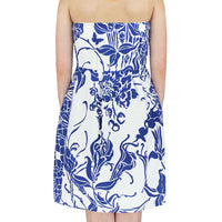 A beautiful Emilio Pucci strapless bustier dress in a textured botanical print